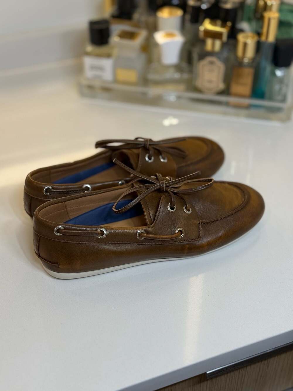 Sperry Women’s Slimboat Distressed Leather Boat Shoes Sz 6.5 US - Picture 5 of 7